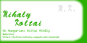 mihaly koltai business card