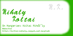 mihaly koltai business card